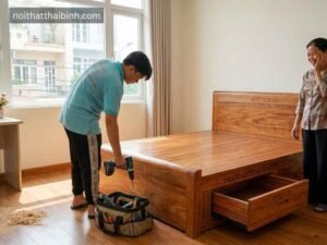 Nội thất phòng ngủ đẹp hiện đại sang trọng tại nhà Chị Lan, Quận 4