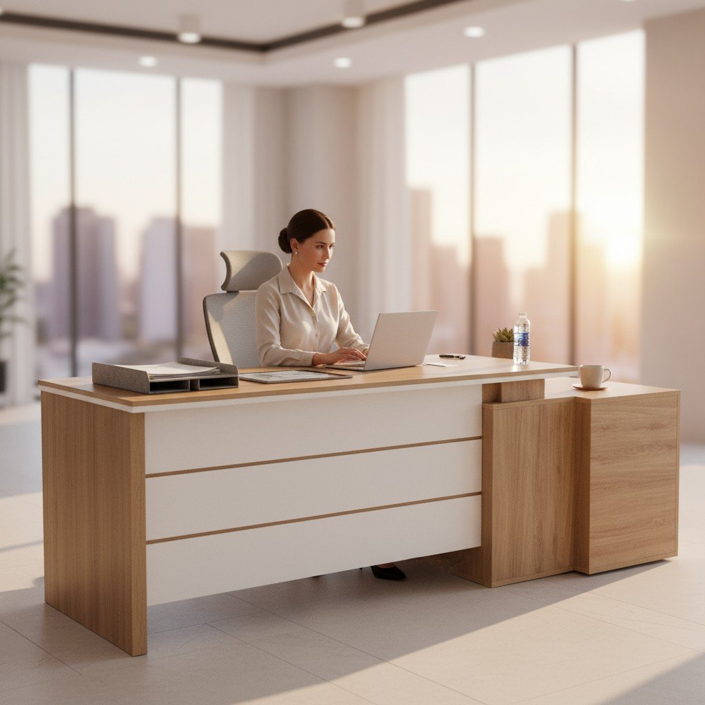 Bộ Bàn Làm Việc Giá Rẻ - Giải Pháp Hoàn Hảo Cho Không Gian Làm Việc Hiện Đại 27 Bộ bàn làm việc đơn giản giá rẻ phong cách tối giản hiện đại