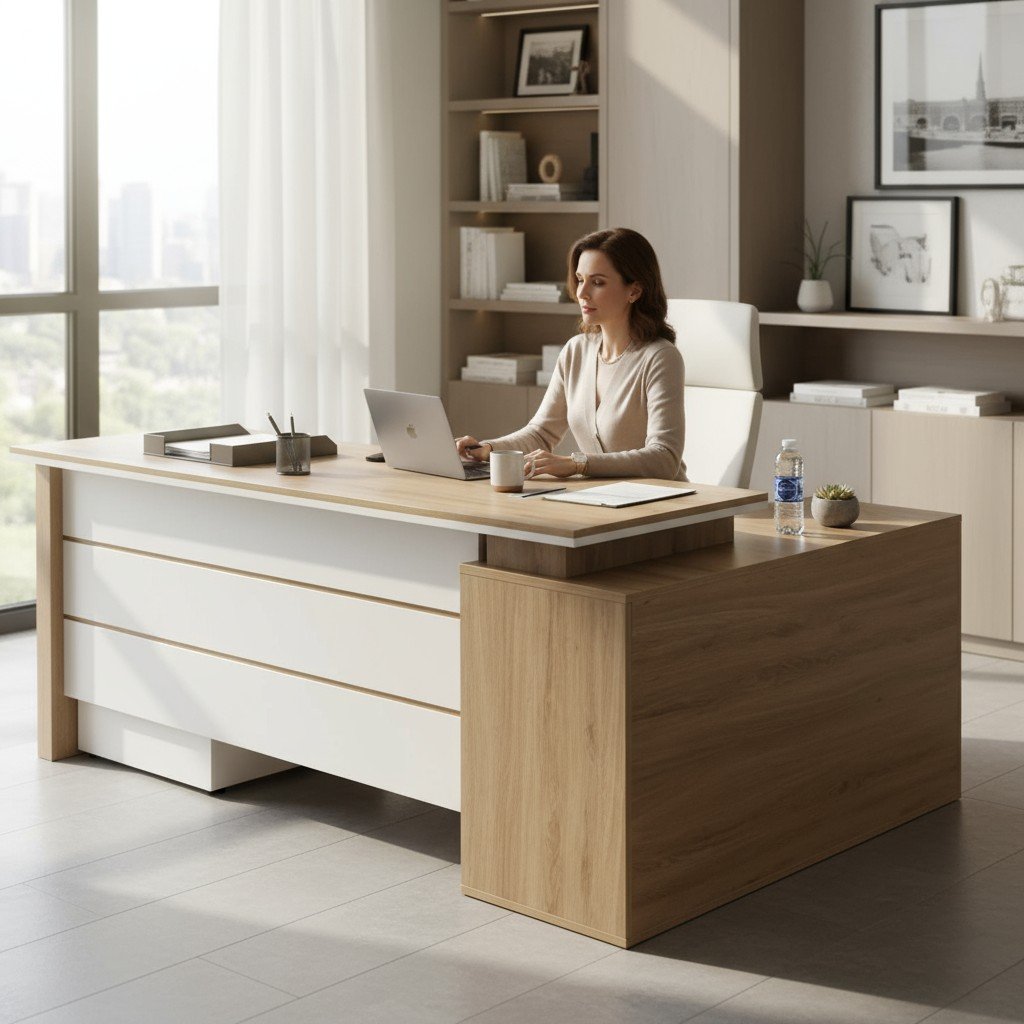 Bộ Bàn Làm Việc Giá Rẻ - Giải Pháp Hoàn Hảo Cho Không Gian Làm Việc Hiện Đại 11 Bộ bàn làm việc giá rẻ chân sắt mặt gỗ hiện đại cho văn phòng