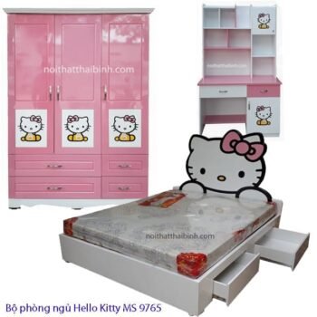 Bộ phòng ngủ Hello Kitty xinh xắn