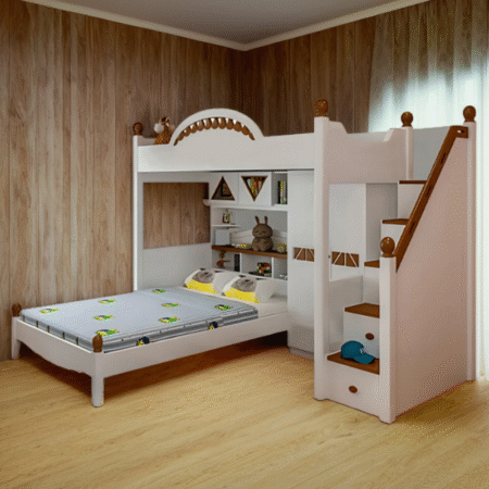 Bộ nội thất giường tầng cho bé MS 9814 7 Bộ Nội Thất Phòng Ngủ Cho Bé