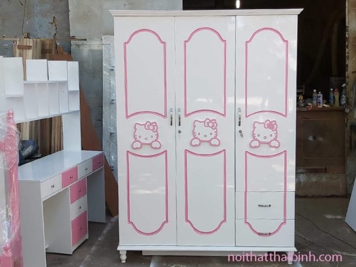 Bộ giường ngủ Hello Kitty siêu dễ thương giá lại rẻ