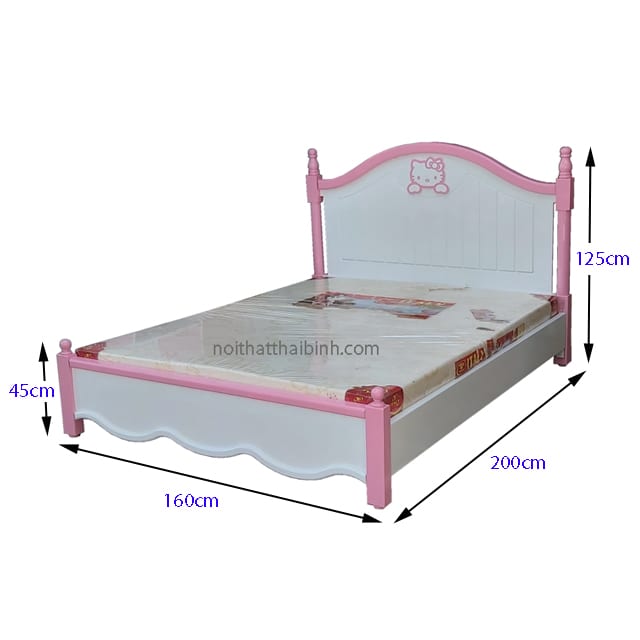 Kích thước giường Hello Kitty