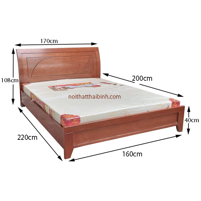 Kích thước giường ngủ giá rẻ gỗ công nghiệp