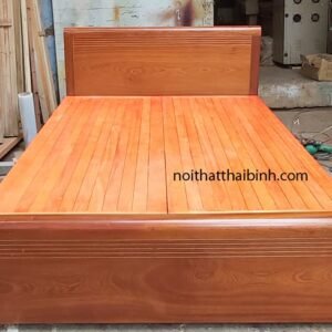 Giường gỗ tự nhiên cao cấp MS 9874 Giường gỗ tự nhiên cao cấp MS 9874
