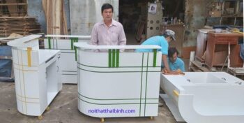 Ưu điểm của quầy lễ tân gỗ công nghiệp ở Nội Thất Thái Bình