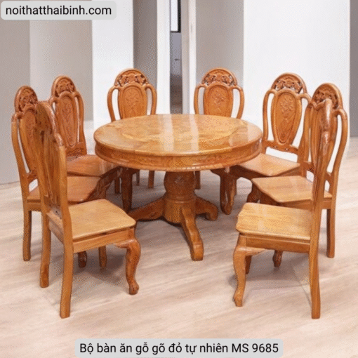Bộ bàn ăn gỗ gõ đỏ