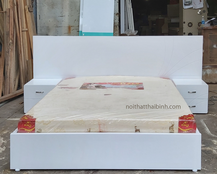 Thiết kế giường ngủ đẹp liền táp