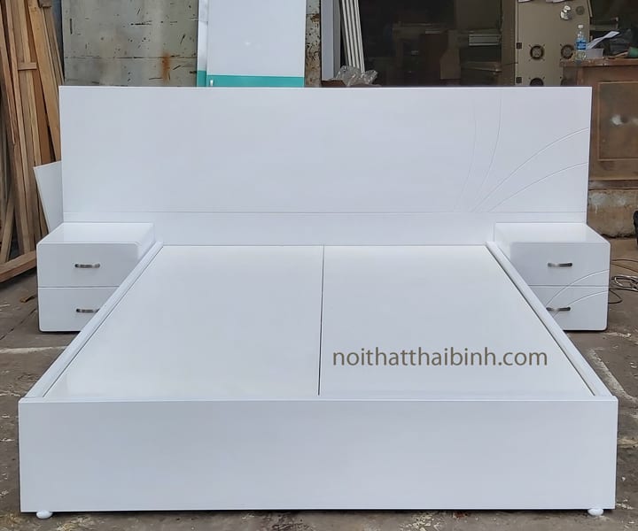 Giường ngủ liền táp MS 9924 Giá bán = 8.500.000 đ 9 Giường ngủ có hai táp đầu giường