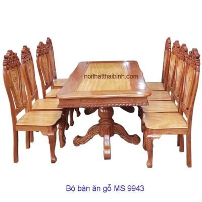 Bộ bàn ăn căm xe gỏ đỏ