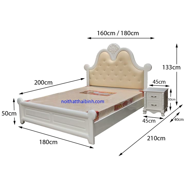 kích thước giường ngủ cao cấp đẹp tphcm