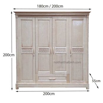 Gợi ý một số mẫu tủ quần áo gỗ 4 cánh hot nhất hiện nay