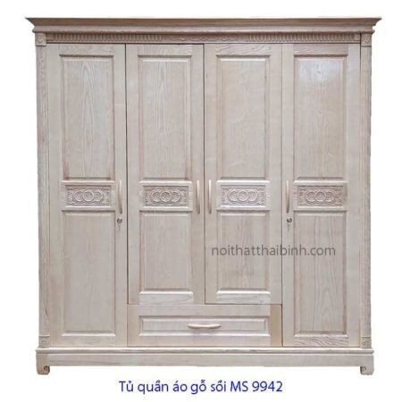 Tủ quần áo gỗ sồi đẹp