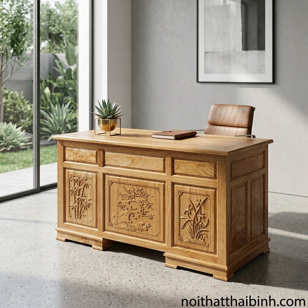 Cách Chọn Bàn Làm Việc Gỗ Bền: 7 Tiêu Chí Vàng 2026 Bàn làm việc gỗ bền