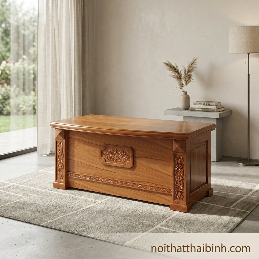 Cách Chọn Bàn Làm Việc Gỗ Bền: 7 Tiêu Chí Vàng 2026 Bàn làm việc gỗ bền tự nhiên phòng làm việc hiện đại