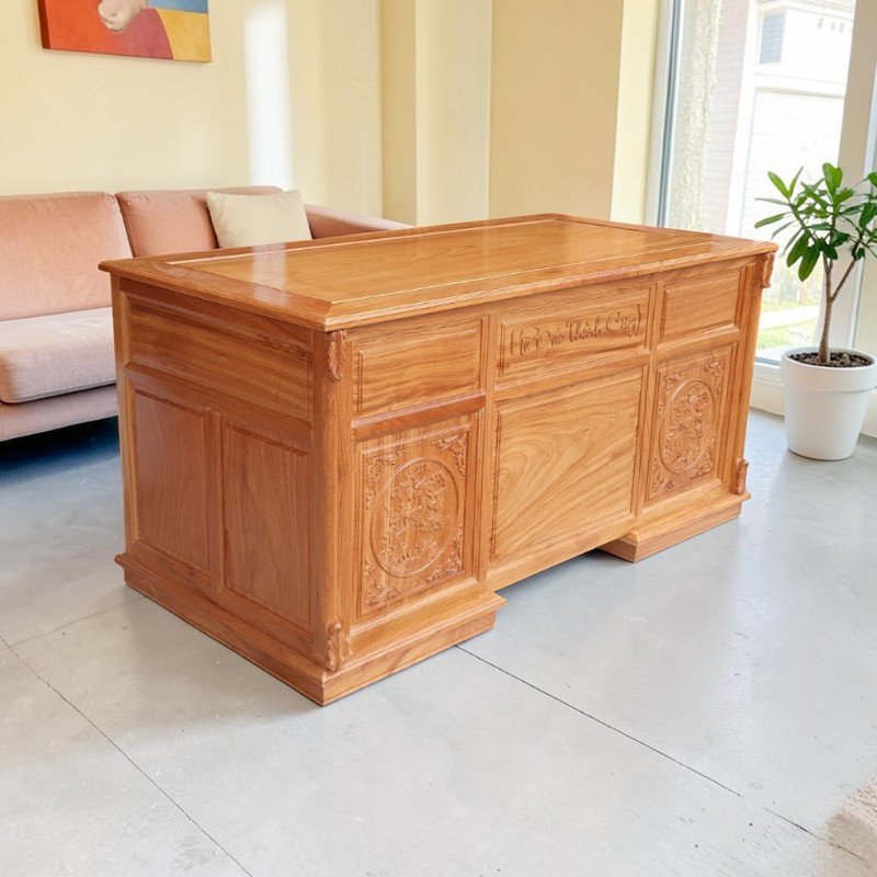 Cách chọn bàn làm việc bằng gỗ bền Bàn làm việc gỗ gõ đỏ