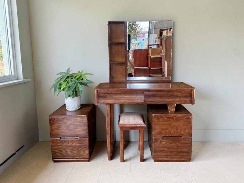 Kỹ thuật ghép mộng khung bàn trang điểm gỗ tự nhiên chắc chắn