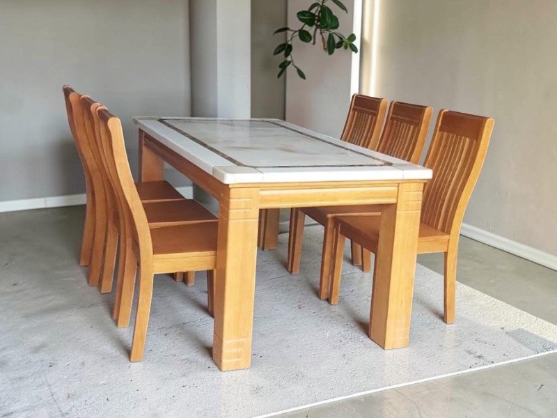 Chọn Bàn Ghế Ăn Gỗ Bền Đẹp Đúng Chuẩn Cho Gia Đình Việt Bộ bàn ăn 6 ghế gỗ