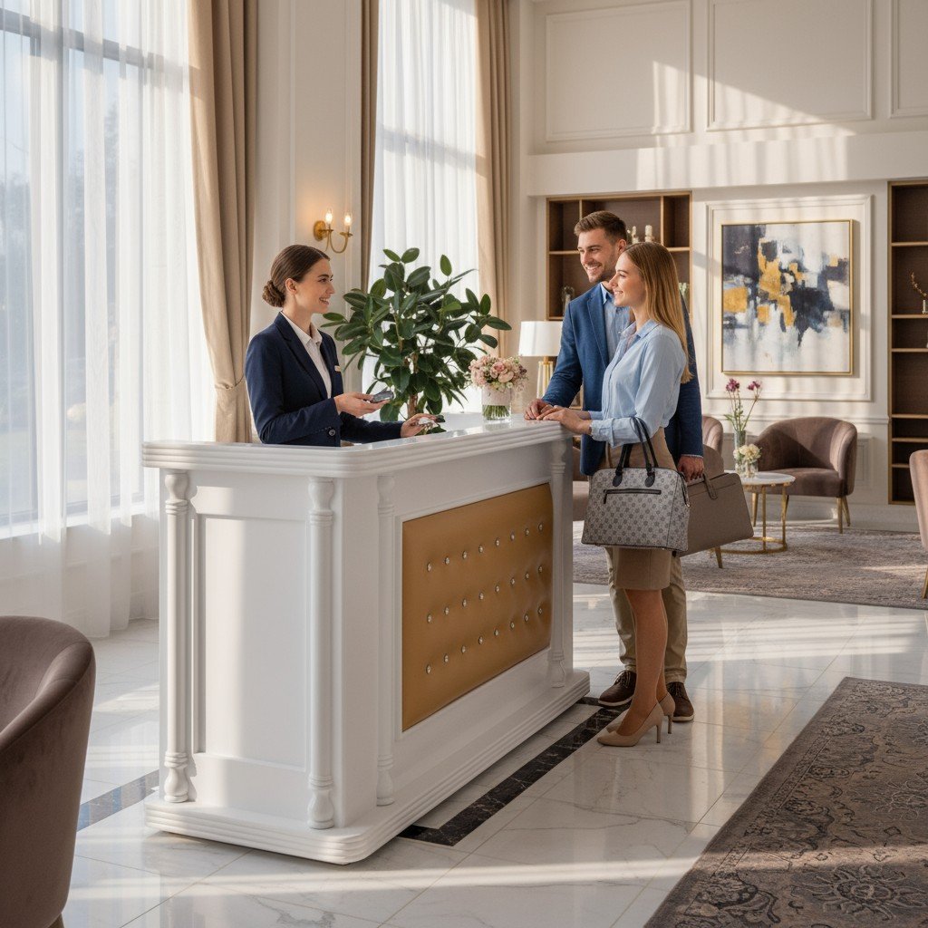 Quầy thu ngân nhỏ gọn 1m cho shop thời trang