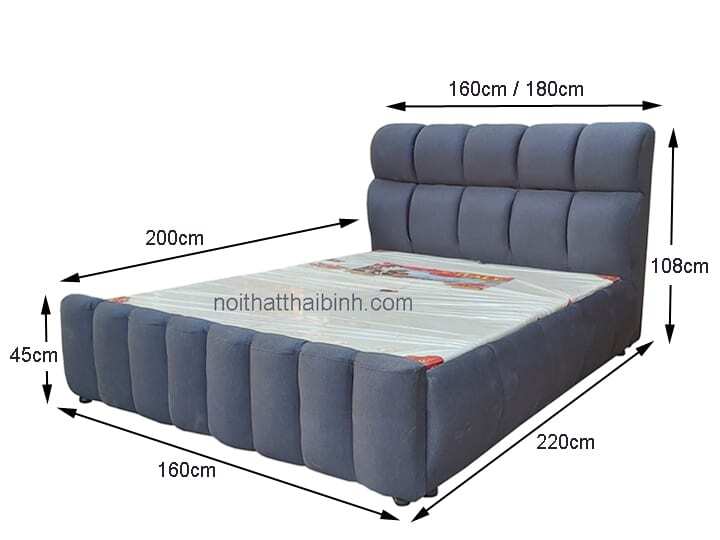 Kích thước giường ngủ bọc vải cao cấp