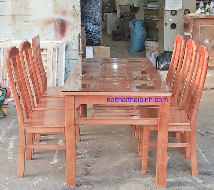 Bộ bàn ăn đẹp gỗ sồi