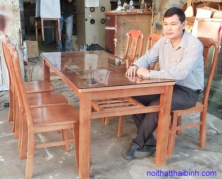 Bộ bàn cao cấp gỗ sồi