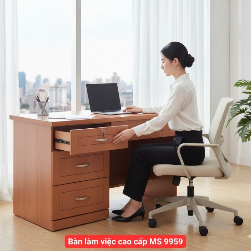 Bàn làm việc cao cấp MS 9959 1 Bàn làm việc cao cấp MS 9959