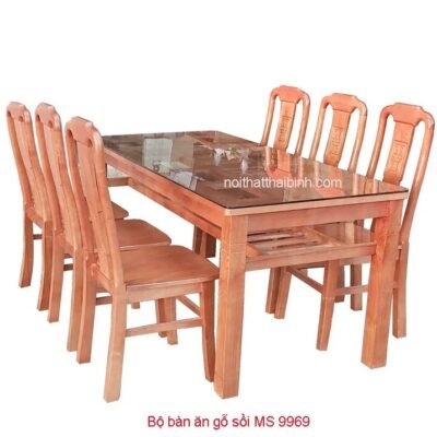 Bộ bàn ăn gỗ sồi
