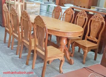 Cập nhật bảng giá bộ bàn ăn gỗ sồi mới nhất