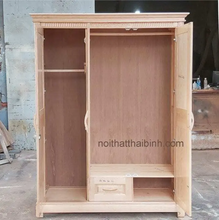 Tủ đựng quần áo gỗ sồi tự nhiên Tủ đựng quần áo gỗ sồi tự nhiên