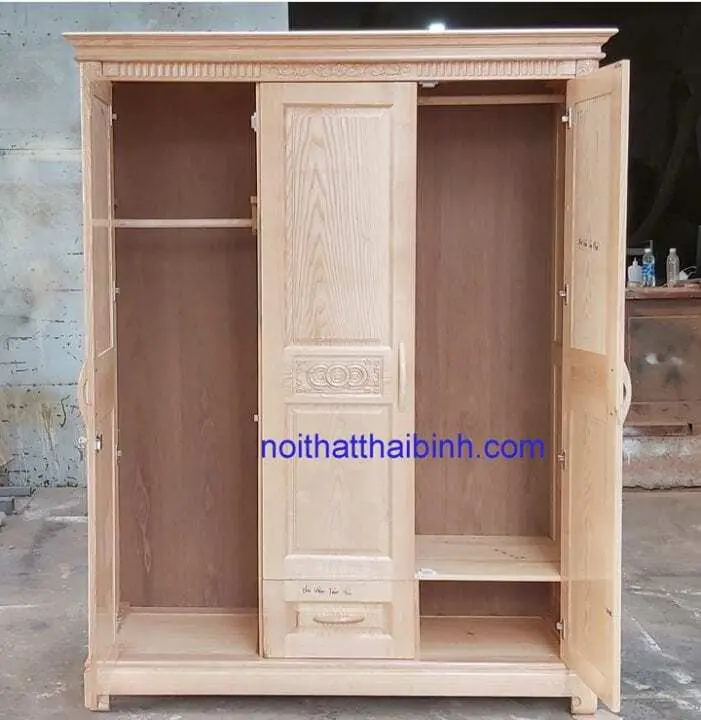 Tủ đựng quần áo gỗ sồi tự nhiên Tủ đựng quần áo gỗ sồi tự nhiên