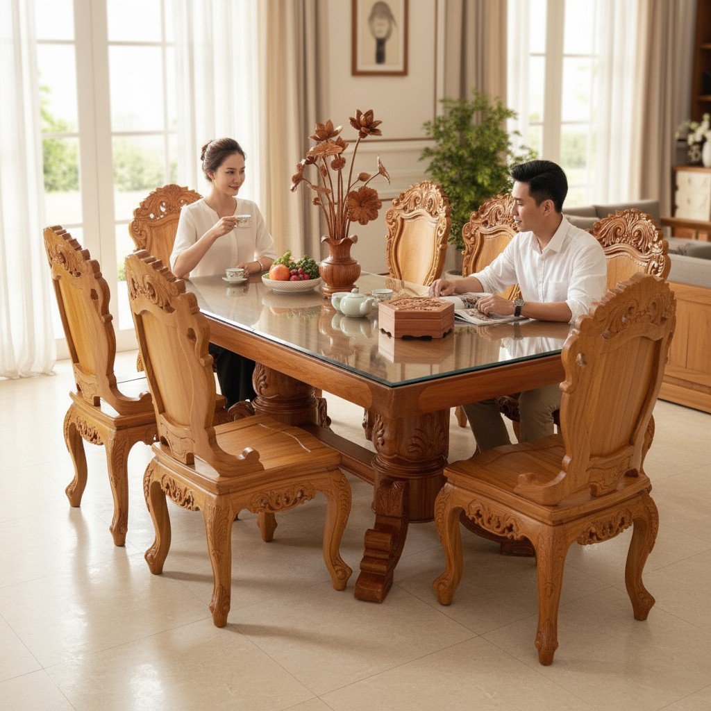 Bàn ăn tân cổ điển cao cấp