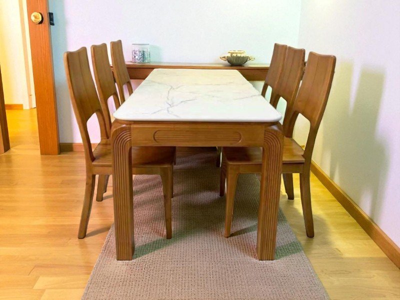 Bộ bàn ăn tân cổ điển