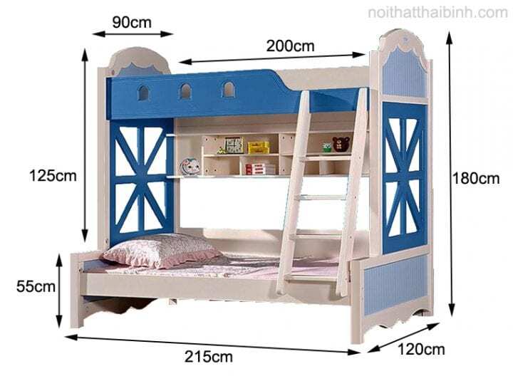 Kích thước giường 2 tầng cho bé cao cấp