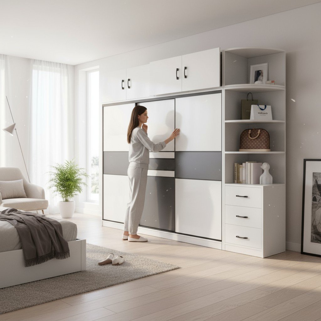 Tủ Quần Áo Cửa Lùa Đẹp - Giải Pháp Hoàn Hảo Cho Không Gian Hiện Đại 19 Tủ áo cửa lùa gỗ tự nhiên phong cách tân cổ điển cao cấp