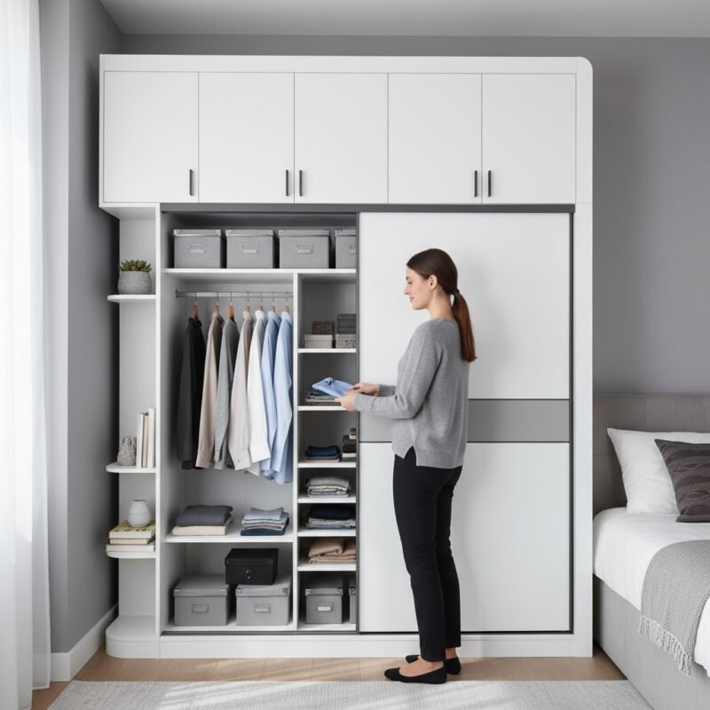 Tủ Quần Áo Cửa Lùa Đẹp - Giải Pháp Hoàn Hảo Cho Không Gian Hiện Đại 1 Tủ áo cửa lùa gỗ tự nhiên phong cách tân cổ điển cao cấp