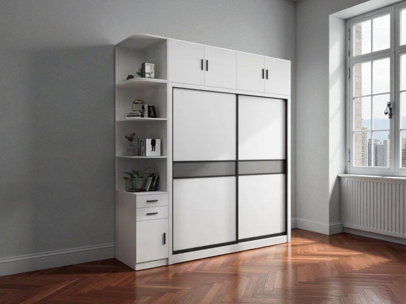 Tủ Quần Áo Cửa Lùa Đẹp - Giải Pháp Hoàn Hảo Cho Không Gian Hiện Đại 15 Tủ quần áo cửa lùa 4 cánh có gương soi toàn thân tiện lợi