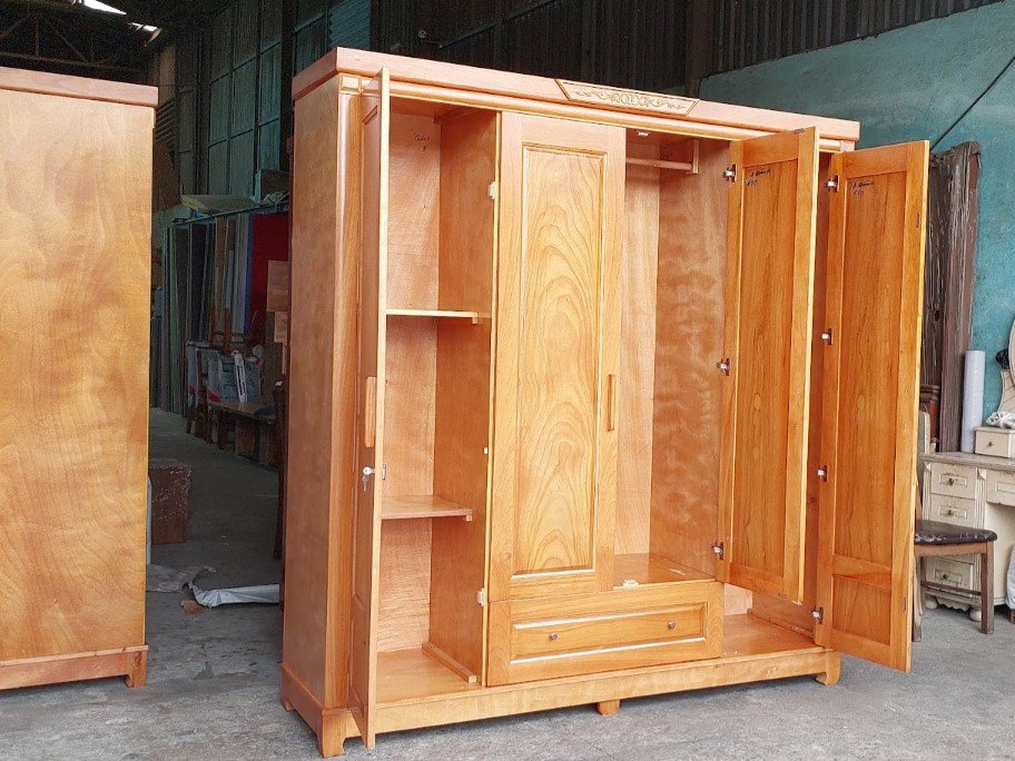 Tủ quần áo phủ melamine | Giá bán = 6.500.000 đ | >>Video Tủ quần áo phủ melamine âm tường tối ưu không gian căn hộ