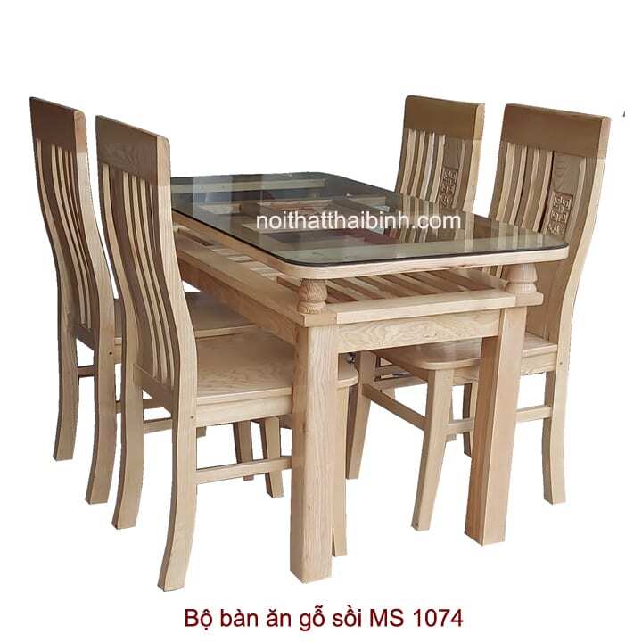 Bộ bàn ăn gỗ sồi 4 ghế giá rẻ