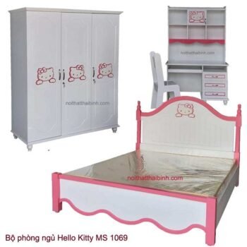 Bộ phòng ngủ Hello Kitty dành cho bé