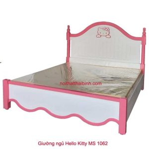 Giường ngủ Hello Kitty màu hồng