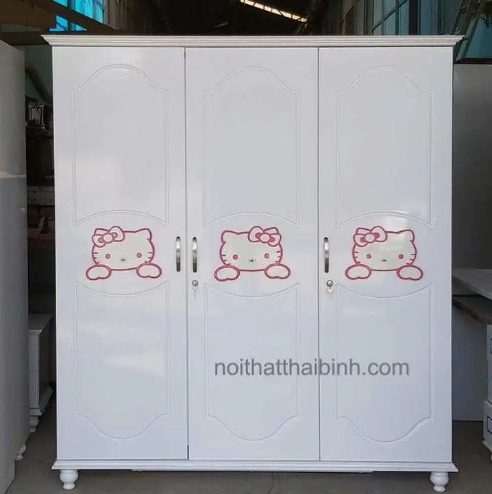 Tủ quần áo trẻ em Hello kitty MS 1060 Giá bán = 7.500.000 đ 8 Tủ quần áo trẻ em