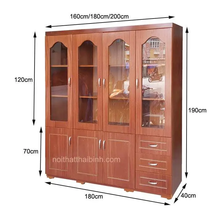 Tủ đựng hồ sơ cao cấp MS 1110 6 Kích thước tủ đựng hồ sơ