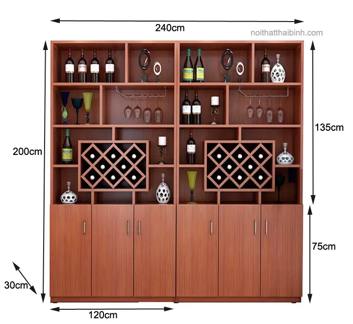 Tủ trang trí đẹp MS 1107 Giá bán = 5.500.000 đ 6 Kích thước tủ trang trí đẹp