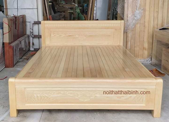 Giường ngủ gỗ sồi tự nhiên vạt phản
