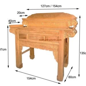 Bàn thờ gỗ gõ đỏ MS 1180 5 Bàn thờ gỗ gõ đỏ MS 1180