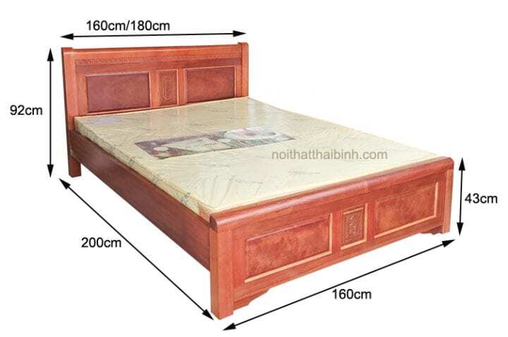 Kích thước giường gỗ tự nhiên giá rẻ tphcm