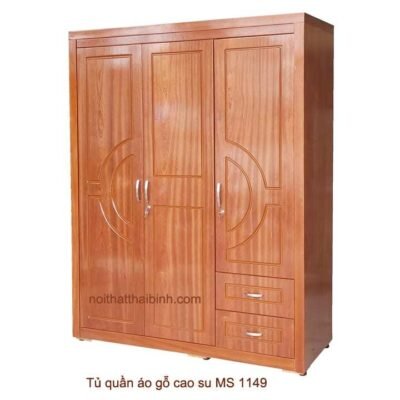 Tủ quần áo gỗ cao su giá rẻ
