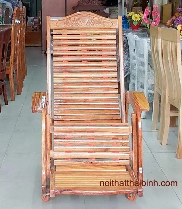 Ghế thư giãn gỗ căm xe MS 1253 Giá bán = 3.700.000 đ giảm còn = 3.000.000 đ 8 Ghế thư giãn gỗ hương giá rẻ