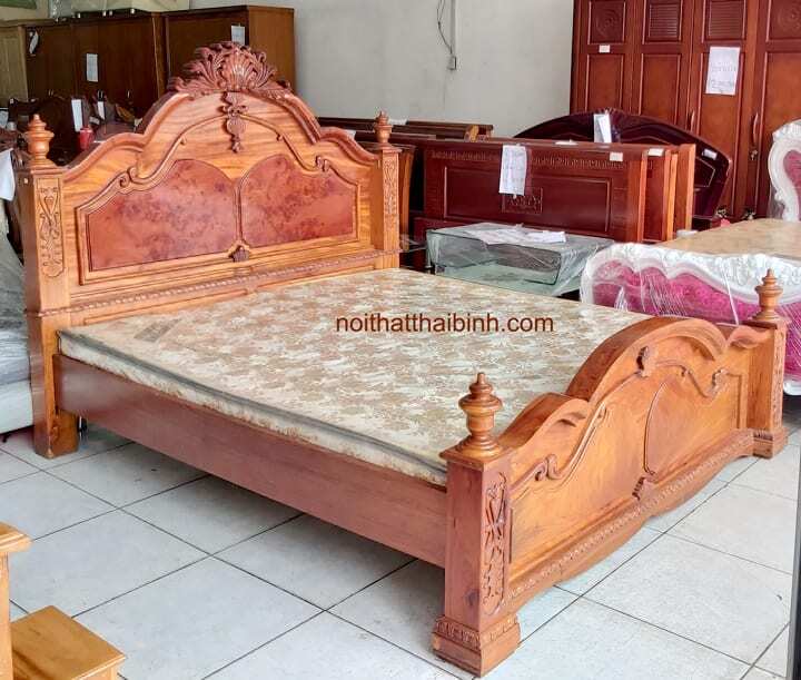 Giường ngủ gỗ gõ đỏ chất lượng